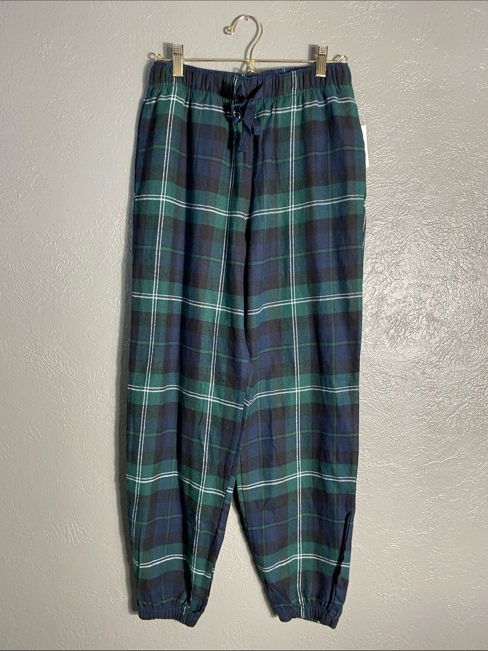Old Navy NWT 100% Cotton Blackwatch Plaid Jogger Pajama Pants XS